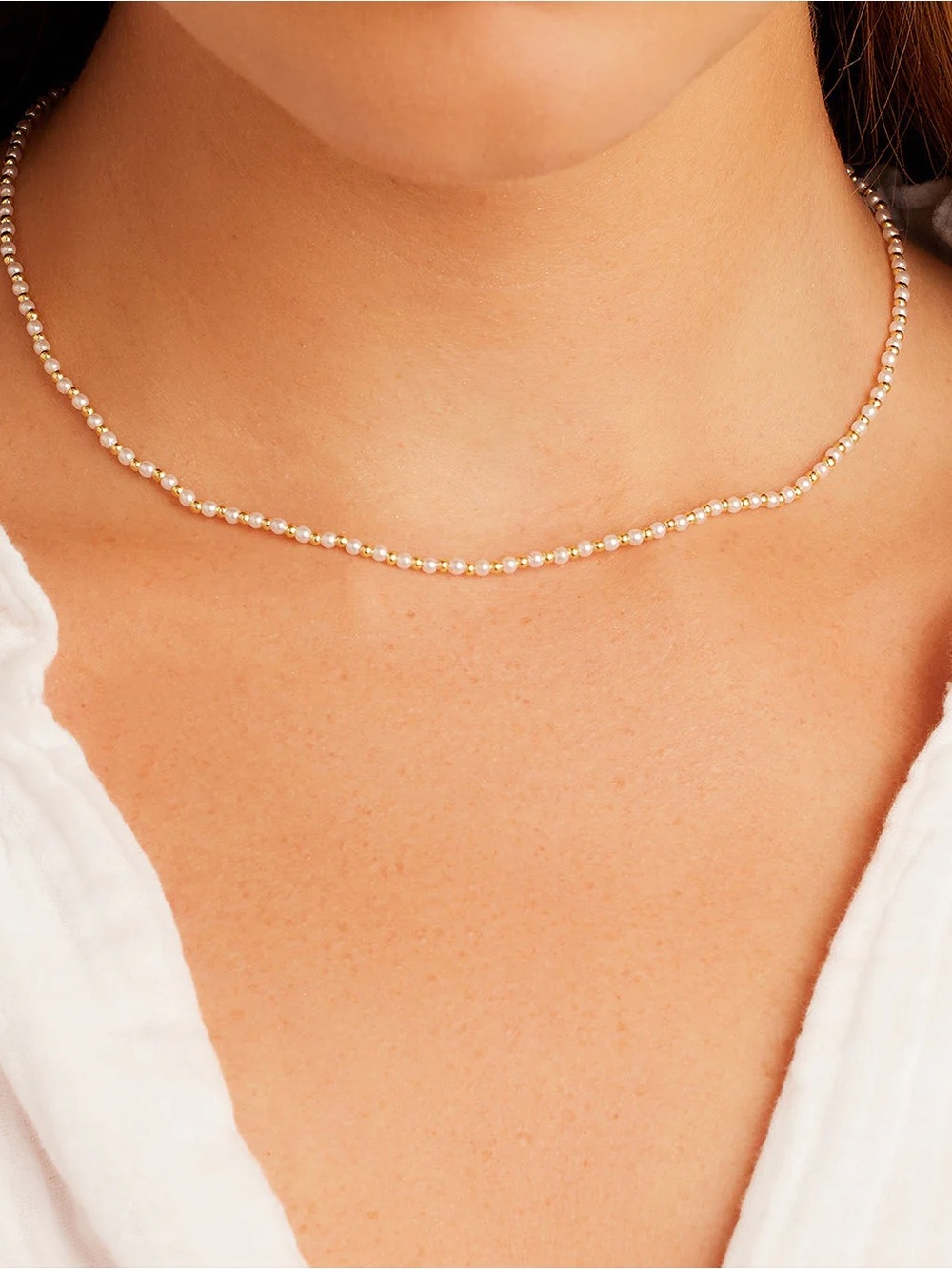Gorjana  Poppy Pearl Necklace